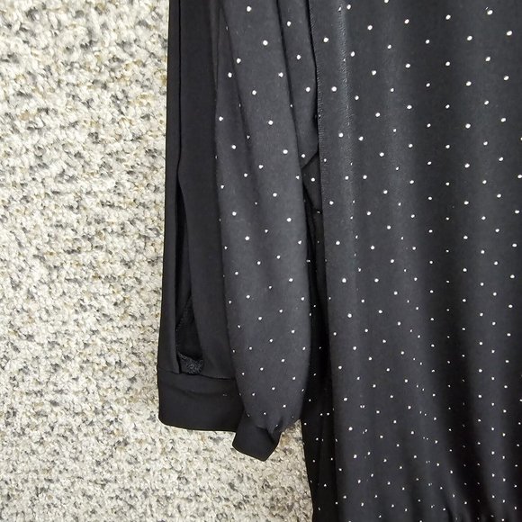 Chicos Travelers Top Womens 0 US Small‎ Black Embellished Cold Shoulder Ladies - Picture 3 of 7